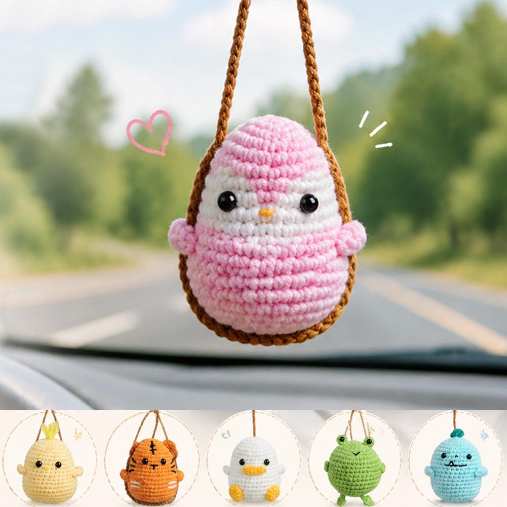 Car Accessories Mirror Hanging - ของตกแต่งรถยนต์ ตุ๊กตาสัตว์ถักโครเชต์แฮนด์เมด สำหรับแขวนในรถยนต์ ของประดับรถยนต์ ของตกแต่งกระจกมองหลัง