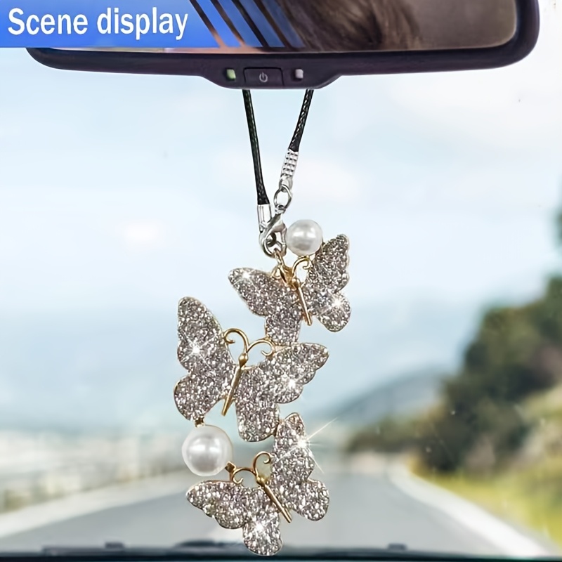 จี้ห้อยตกแต่งรูปผีเสื้อสำหรับร - Car Accessories Mirror Hanging บทวิจารณ์และราคา