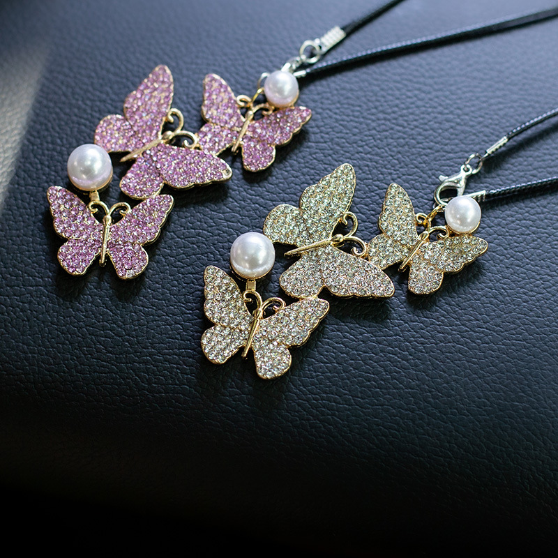 จี้ห้อยตกแต่งรูปผีเสื้อสำหรับร - Car Accessories Mirror Hanging บทวิจารณ์และราคา