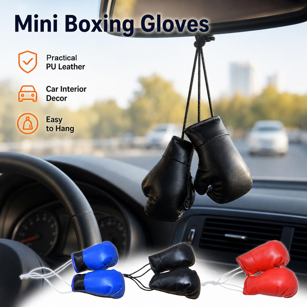 1 คู่ถุงมือชกมวยสำหรับรถยนต์ ข - Car Accessories Mirror Hanging บทวิจารณ์และราคา
