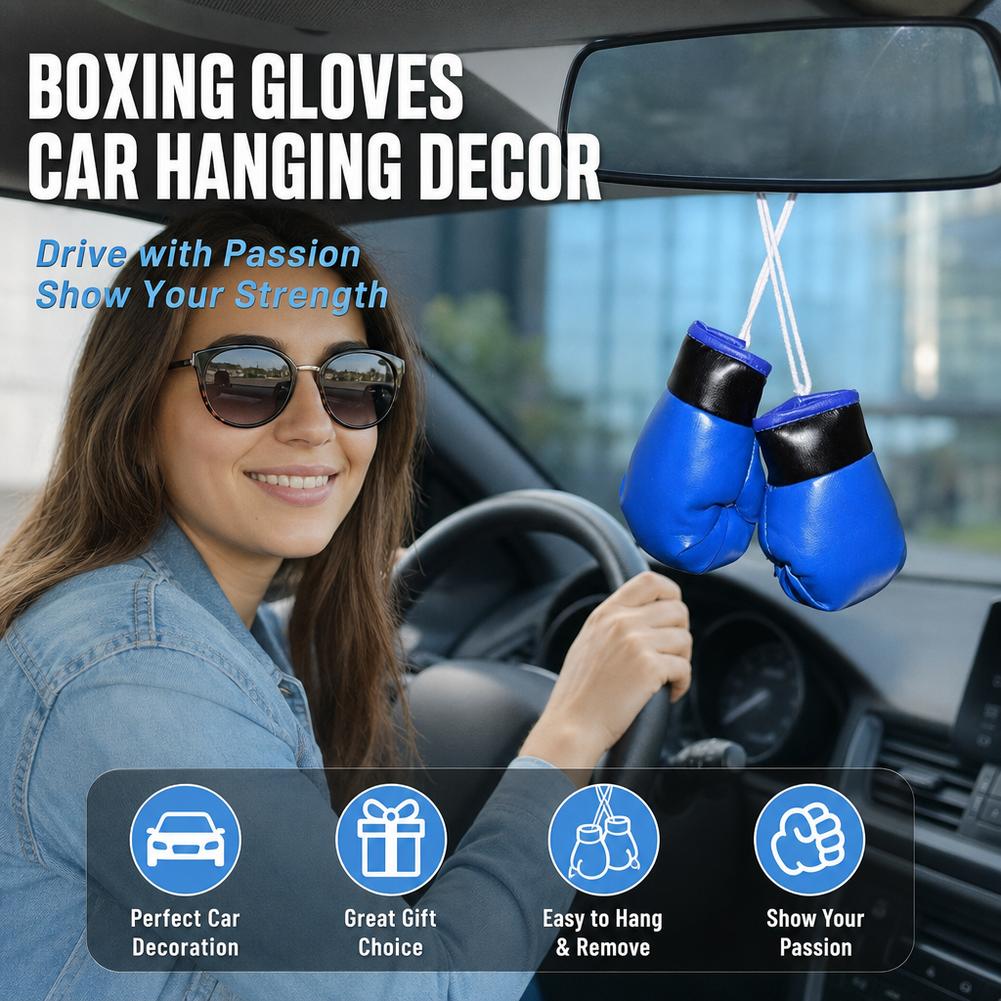 1 คู่ถุงมือชกมวยสำหรับรถยนต์ ข - Car Accessories Mirror Hanging บทวิจารณ์และราคา